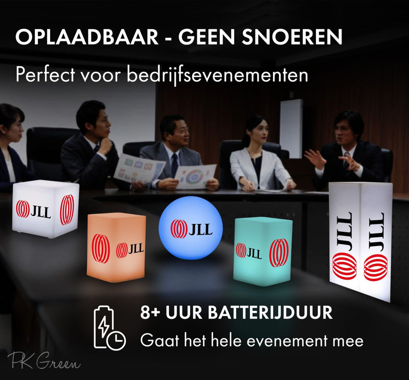Op maat gemaakt bedrijfsmiddelpunt, ronde frameloze LED-lichtbak met logo voor conferentiesignalisatie, decor voor zakelijk evenement, prijsuitreiking