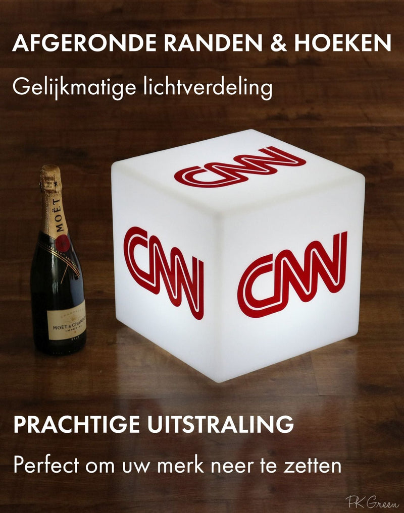 Op maat gemaakt bedrijfsmiddelpunt, ronde frameloze LED-lichtbak met logo voor conferentiesignalisatie, decor voor zakelijk evenement, prijsuitreiking