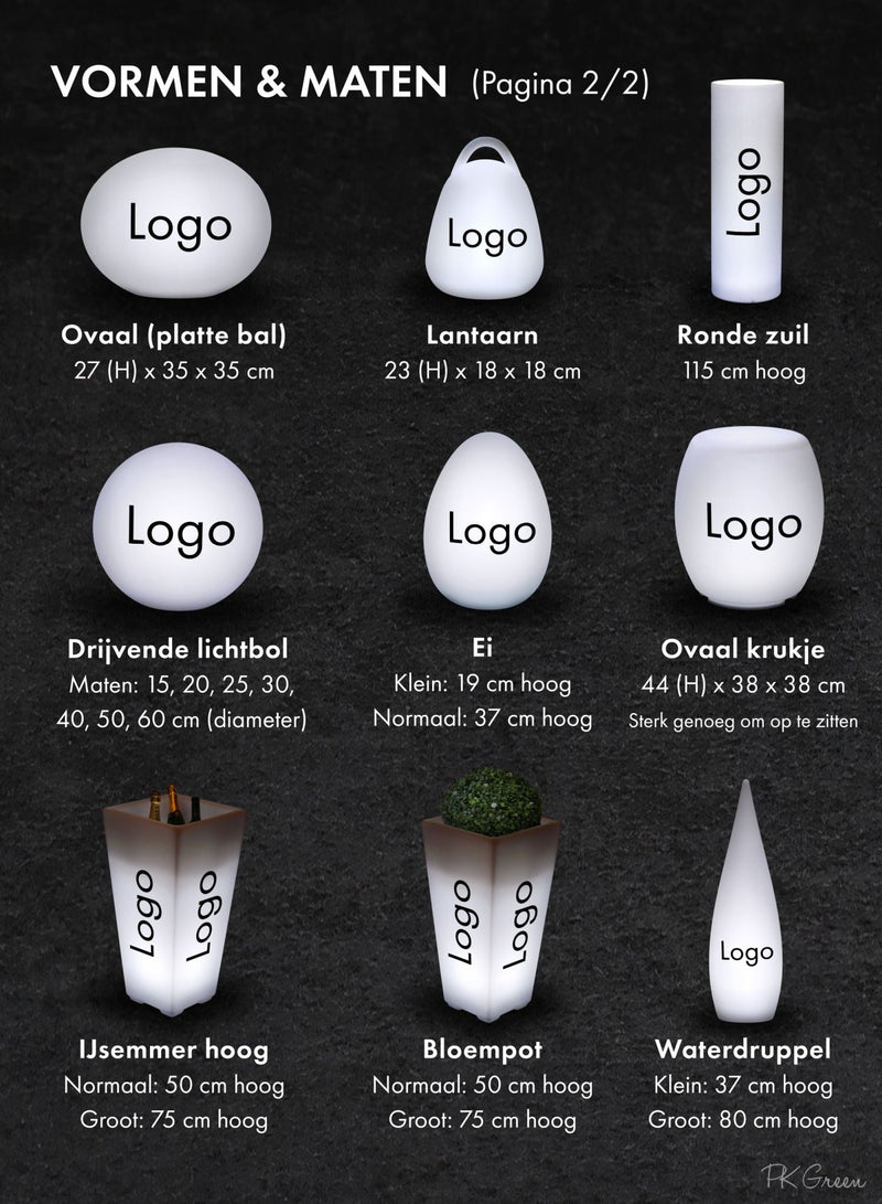 Gepersonaliseerd LED meubilair met merk, logo, reclame display, lichtbak, kubus, wit