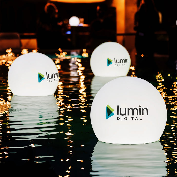 Gepersonaliseerde LED-lamp voor zwembad of vijver, drijvend licht, verlicht display met branding