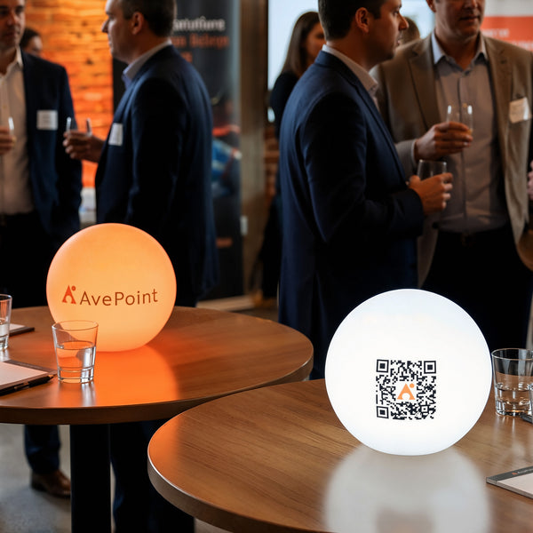 Op maat gemaakte tafellamp, gepersonaliseerde LED verlichting met logo, bol