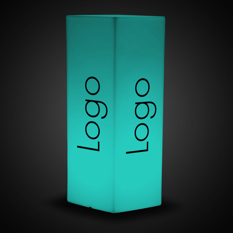Expo-tentoonstelling Logo Light Box Sign, hoge verlichte, op maat gemaakte kolomplint met plintweergave voor bedrijfsevenementen, conferentiedecor