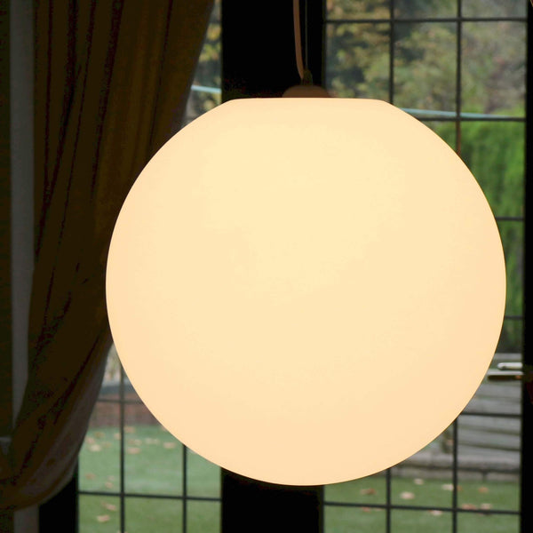 LED-plafondhanglamp, grote 50 cm E27 Globe Orb-hanglamp, warm witte E27-lamp