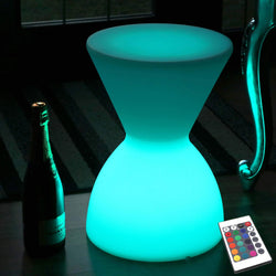 Led-drumkruk-zittafel, oplaadbare vloerlamp voor woonkamer, RGB-sensorische sfeerverlichting