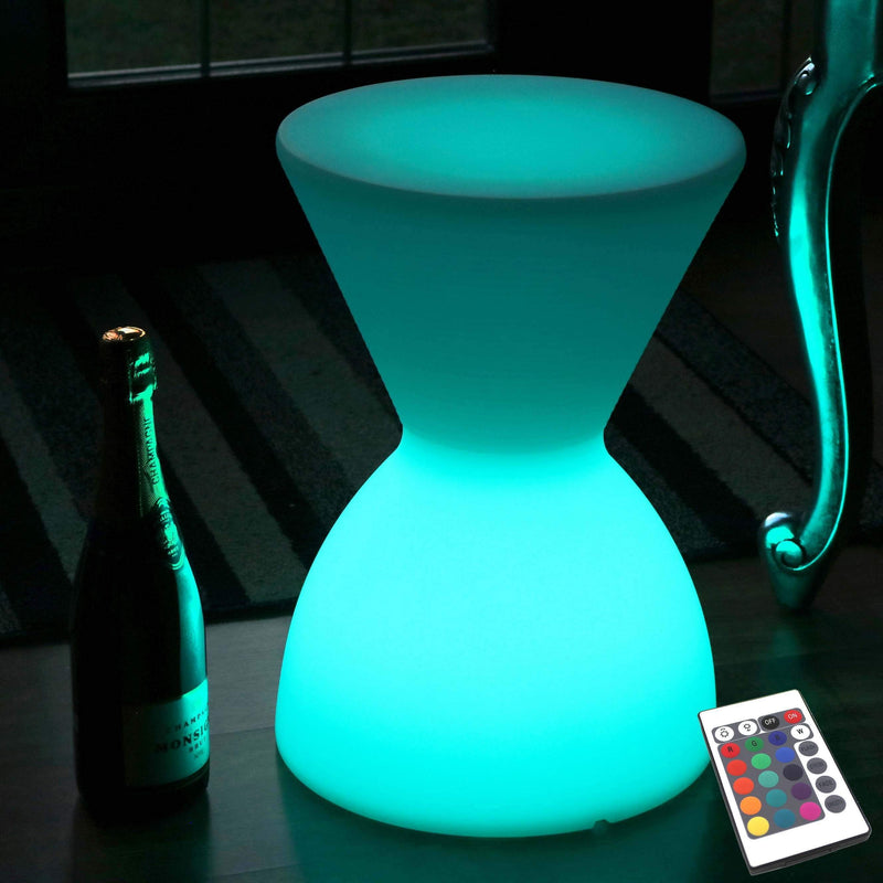 Led-drumkruk-zittafel, oplaadbare vloerlamp voor woonkamer, RGB-sensorische sfeerverlichting