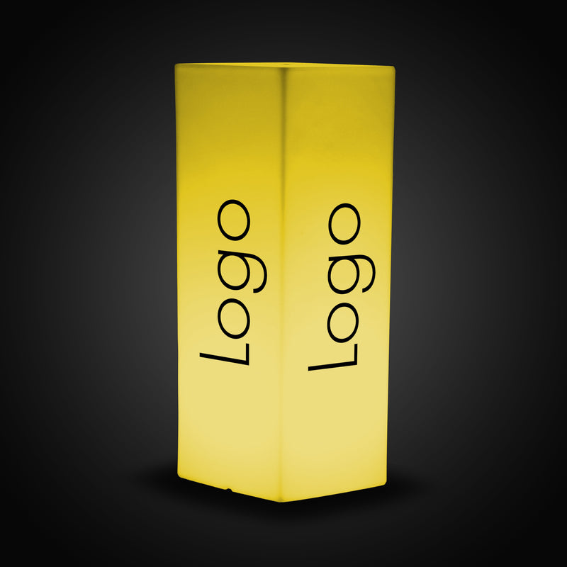 Expo-tentoonstelling Logo Light Box Sign, hoge verlichte, op maat gemaakte kolomplint met plintweergave voor bedrijfsevenementen, conferentiedecor