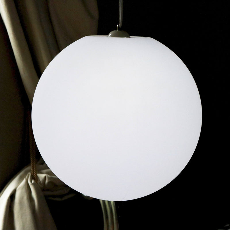 Grote hangende LED-plafondverlichting, hangende bol 40cm, witte E27