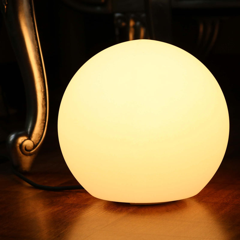 Bolvormige tafelverlichting voor huiskamer, dimbare LED E27 warm wit