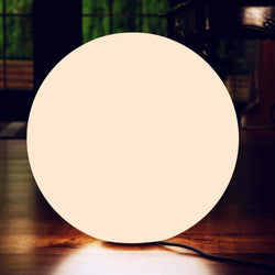Grote ronde E27-vloerlamp, 60 cm moderne led-bolvormige bollamp voor woonkamer, warm wit