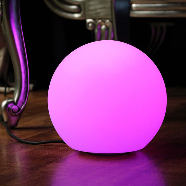 Lamp op netstroom voor bed, kleurige LED-bol op afstandsbediening 25cm