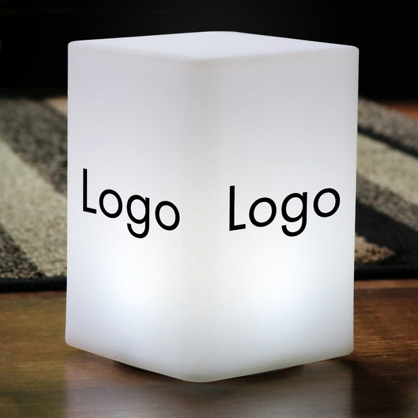 Lichtbak LED, merklogo bedrijfsmiddelpunt voor conferentie, LED decor voor zakelijk evenement, verlicht aanpasbaar kubusdisplayblok totemteken
