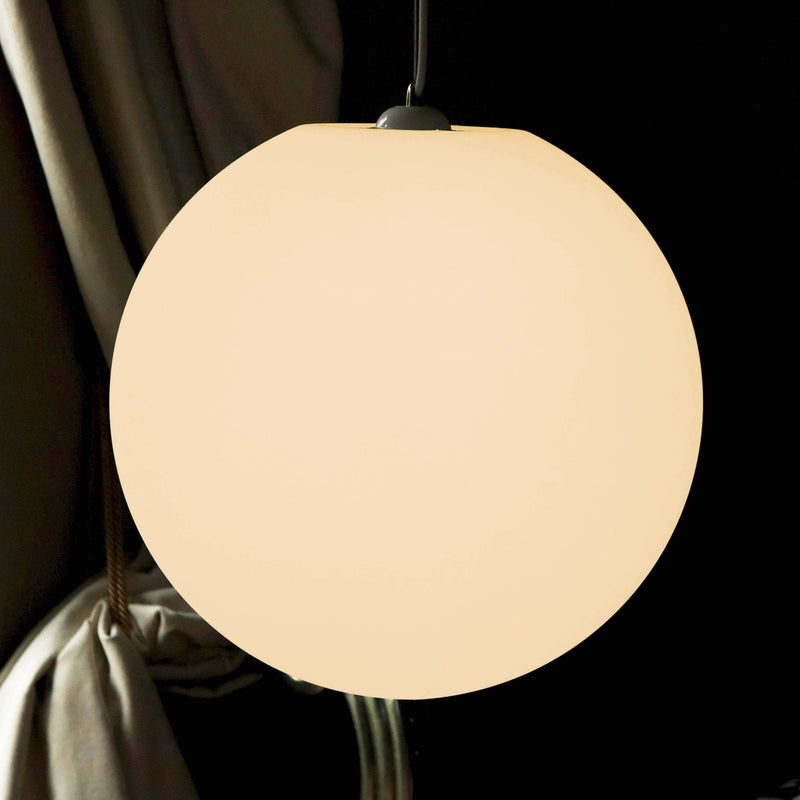 Grote ronde LED-plafondlamp, E27 Globe Orb-hanglamp van 60 cm, warm witte E27-lamp
