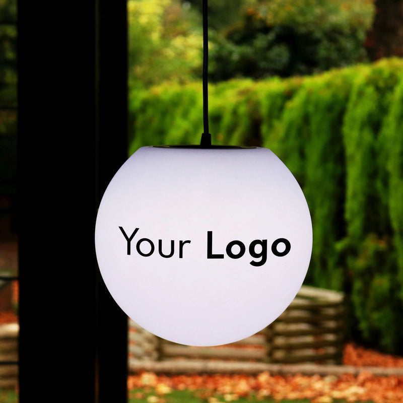 Gepersonaliseerde E27 Hanglamp met merknaam, 20cm bol, verlichting met logo, lamp, licht