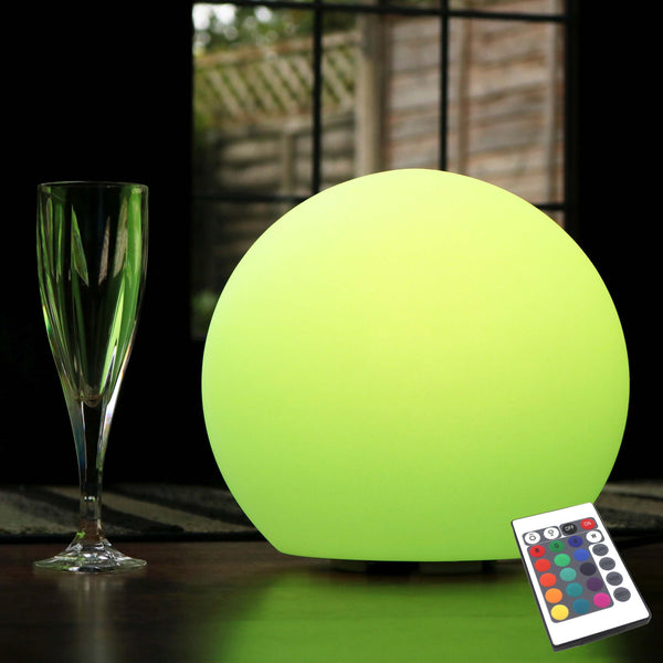 Lamp op netstroom voor bed, kleurige LED-bol op afstandsbediening 25cm
