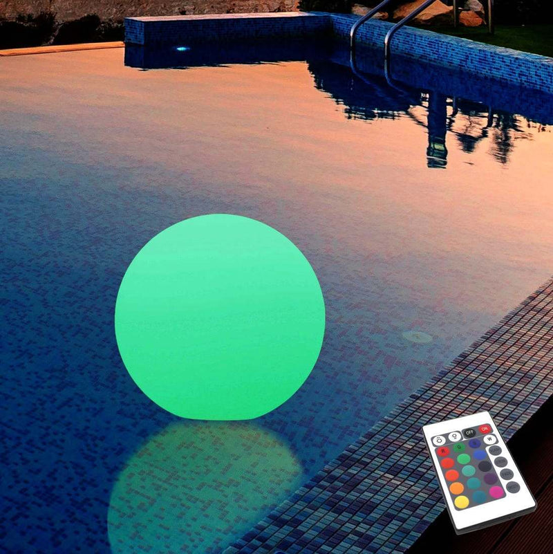 LED-bol 25cm drijvend voor zwembad, bubbelbad, tuin, vijver