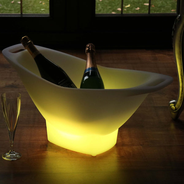LED-champagne-emmer op afstandsbediening, geen draad, veelkleurig