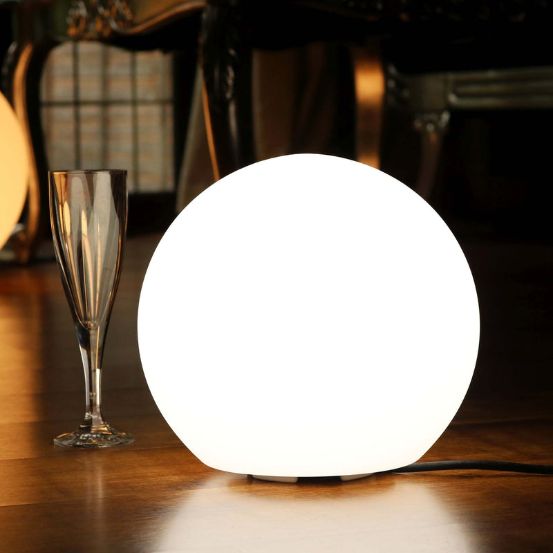 Moderne tafelverlichting bolvormig, regelbare lichtsterkte, witte E27