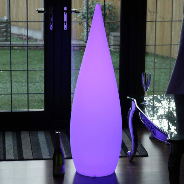 Grote design vloerlamp voor buiten, draadloos 120 cm RGB decoratief licht in meerdere kleuren