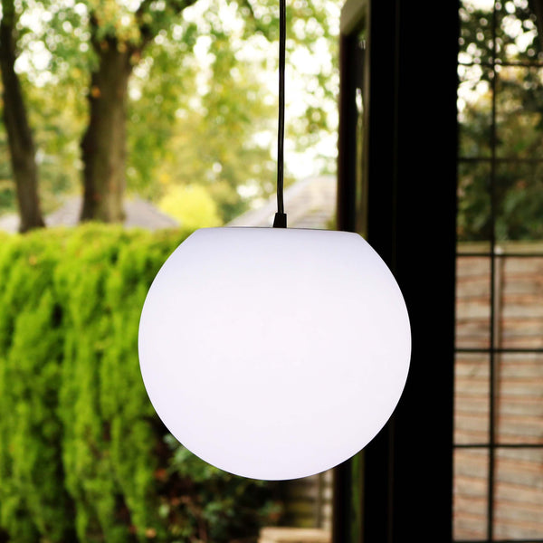 Ronde LED-hanglamp plafond 20 cm, met witte LED E27-lamp
