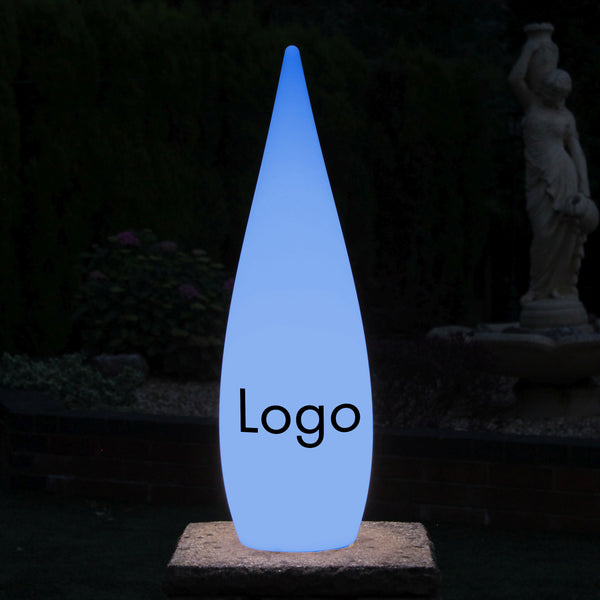 Op maat gemaakte Waterdrop-logo lightbox, vrijstaande ingangsdisplay voor zakelijk evenement, expo, tentoonstelling, bedrijfsevenement, conferentie