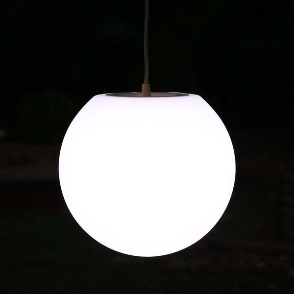 Bolvormige LED-hanglamp plafond 25cm, modern ontwerp, witte E27