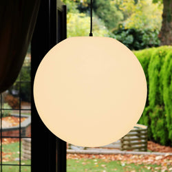 Grote ronde LED-plafondlamp, E27 Globe Orb-hanglamp van 60 cm, warm witte E27-lamp
