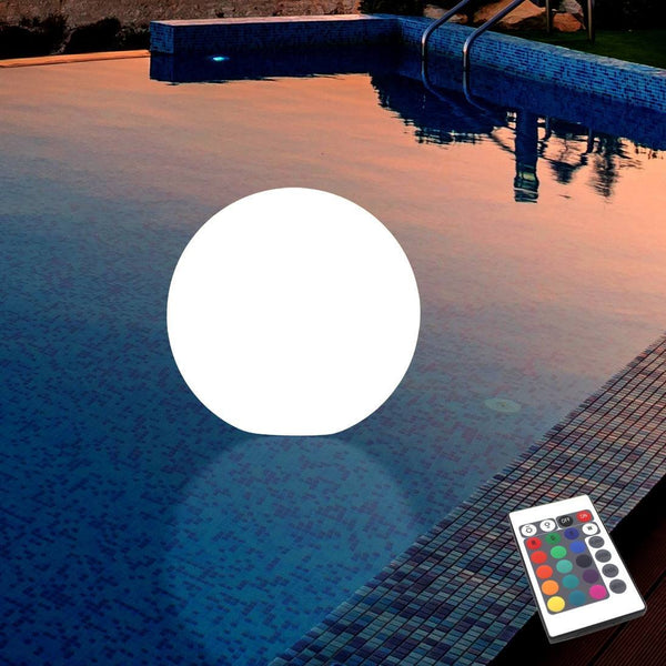 LED-bol 25cm drijvend voor zwembad, bubbelbad, tuin, vijver