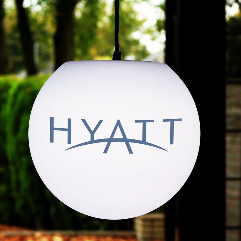LED met merknaam, lichtbox, E27 plafondlamp met logo, 30cm bol, gepersonaliseerde E27 lamp