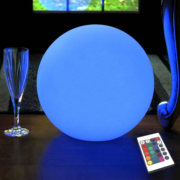 Oplichtende LED-bol zonder draad, 30cm, RGB-tafellamp veelkleurig