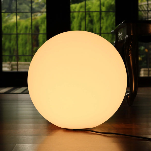 Ronde LED-vloerlamp, dimbare warm witte sierlamp type E27, 40cm