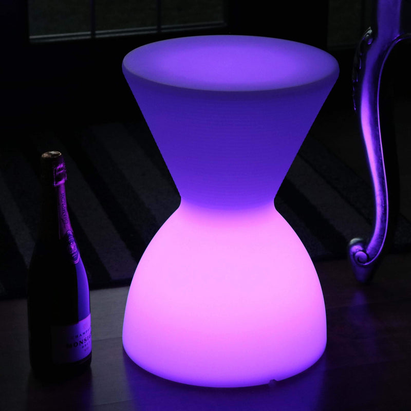 Led-drumkruk-zittafel, oplaadbare vloerlamp voor woonkamer, RGB-sensorische sfeerverlichting