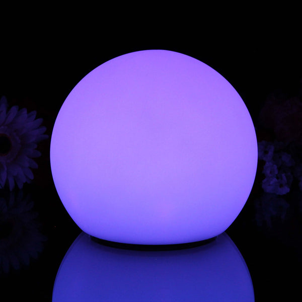 Bolvormige  bedlamp zonder draad, sfeerlamp veelkleurige LED 20cm
