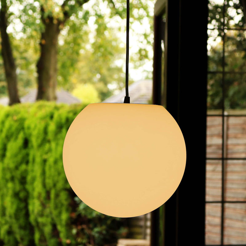 Hedendaagse ronde hanglamp, 30cm met warm witte E27 lamp