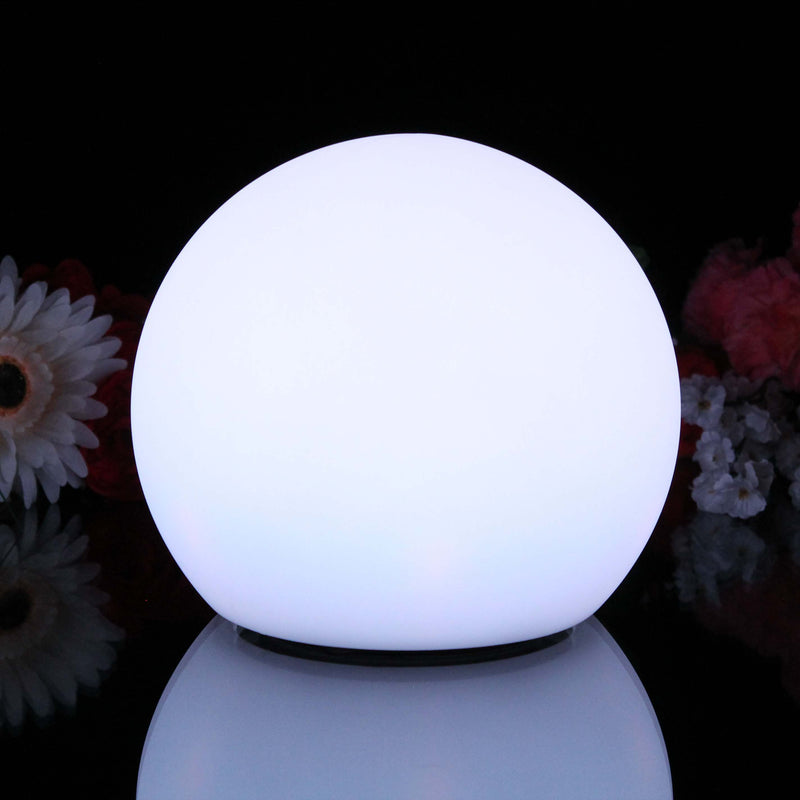Bolvormige  bedlamp zonder draad, sfeerlamp veelkleurige LED 20cm