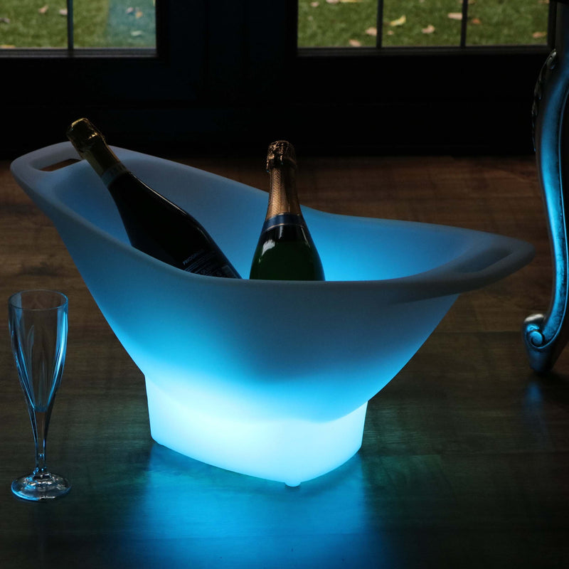 LED-champagne-emmer op afstandsbediening, geen draad, veelkleurig
