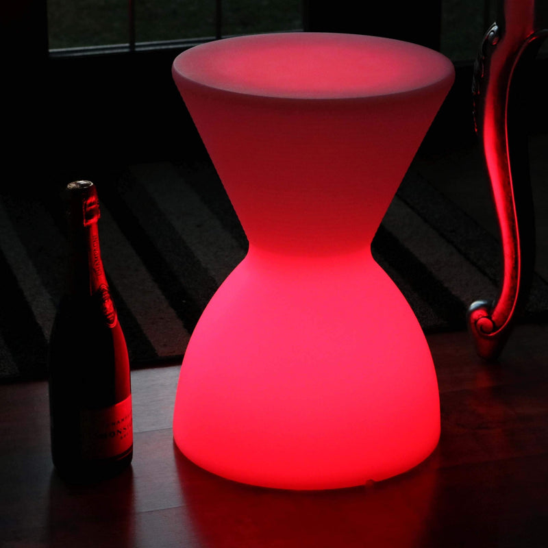 Led-drumkruk-zittafel, oplaadbare vloerlamp voor woonkamer, RGB-sensorische sfeerverlichting