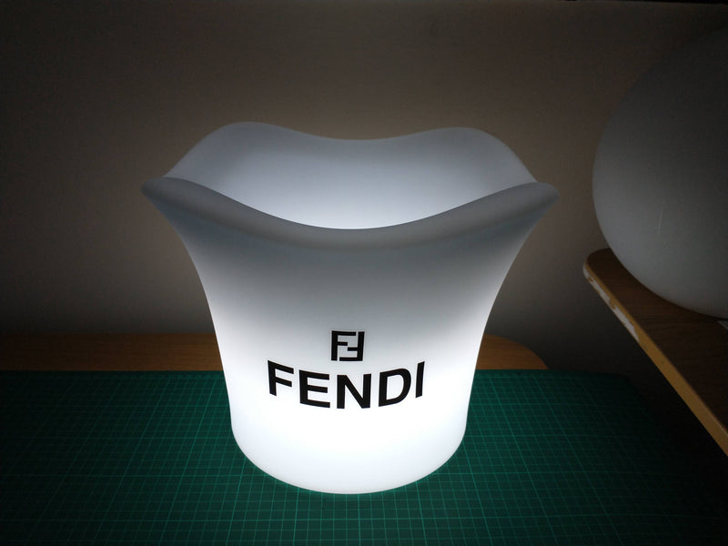 Merklogo ijsemmer, Light Up Wine Champagne Cooler, Unique Custom Corporate LED Table Centerpiece Light Box Sign voor conferentie, zakelijk evenement