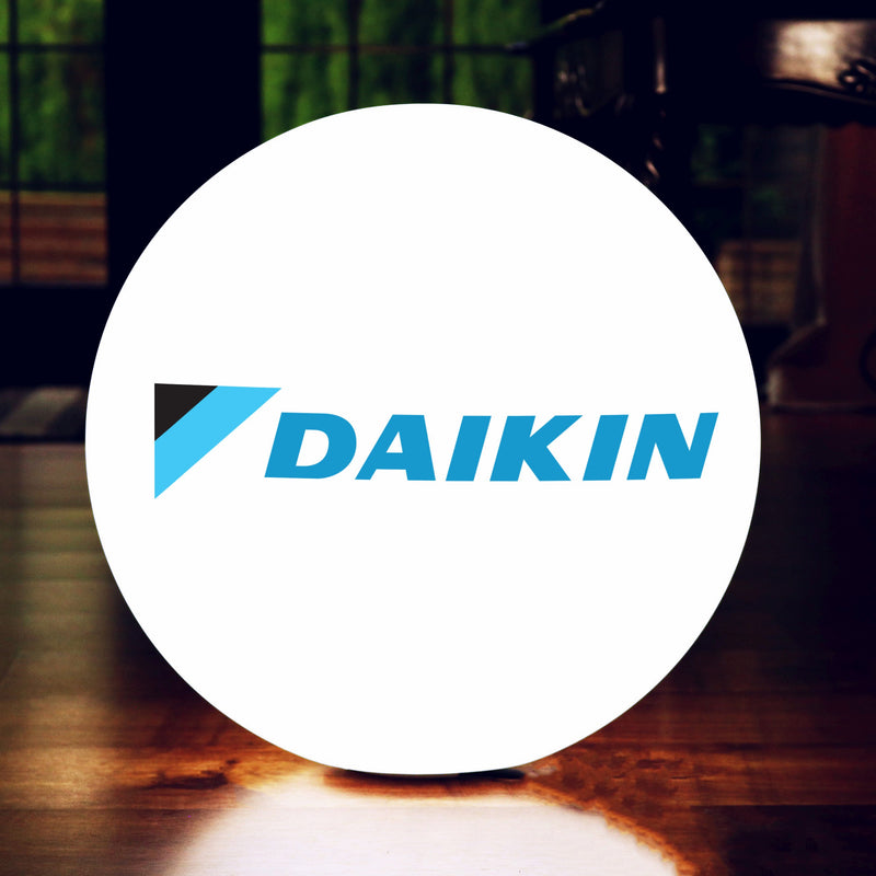 Gepersonaliseerde meerkleurige LED-lamp, promotionele ronde vloerlamp, lichtbak met logo