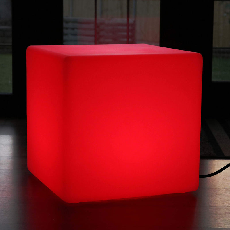 Grote 60 cm kleur veranderende LED kubus kruk vloerlamp, verlichte meubels zittafel RGB