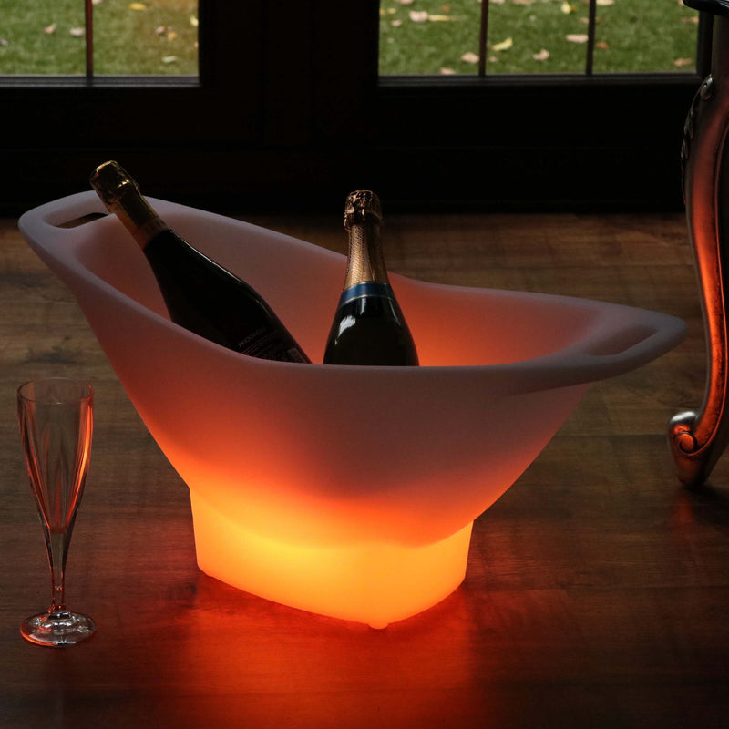 LED-champagne-emmer op afstandsbediening, geen draad, veelkleurig