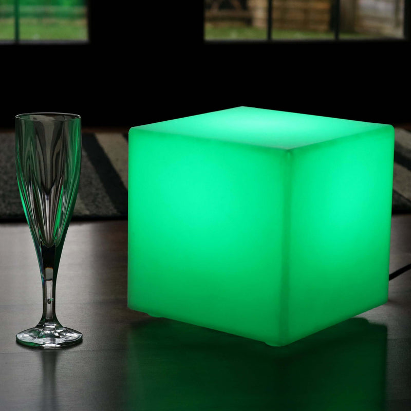 LED-nachtlamp op netstoom, RGB-kubus verschillende kleuren, 20 x 20cm