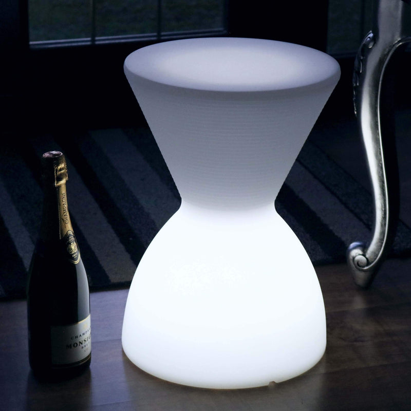 Led-drumkruk-zittafel, oplaadbare vloerlamp voor woonkamer, RGB-sensorische sfeerverlichting