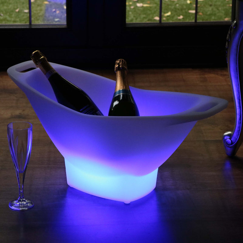 LED-champagne-emmer op afstandsbediening, geen draad, veelkleurig