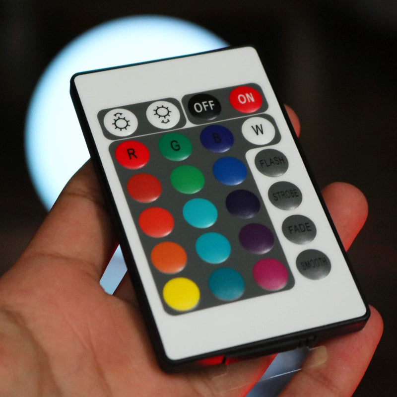 Meerkleurige led-bal vloerlamp met afstandsbediening, 50cm RGB bol orb-licht