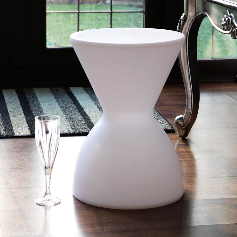 Led-drumkruk-zittafel, oplaadbare vloerlamp voor woonkamer, RGB-sensorische sfeerverlichting