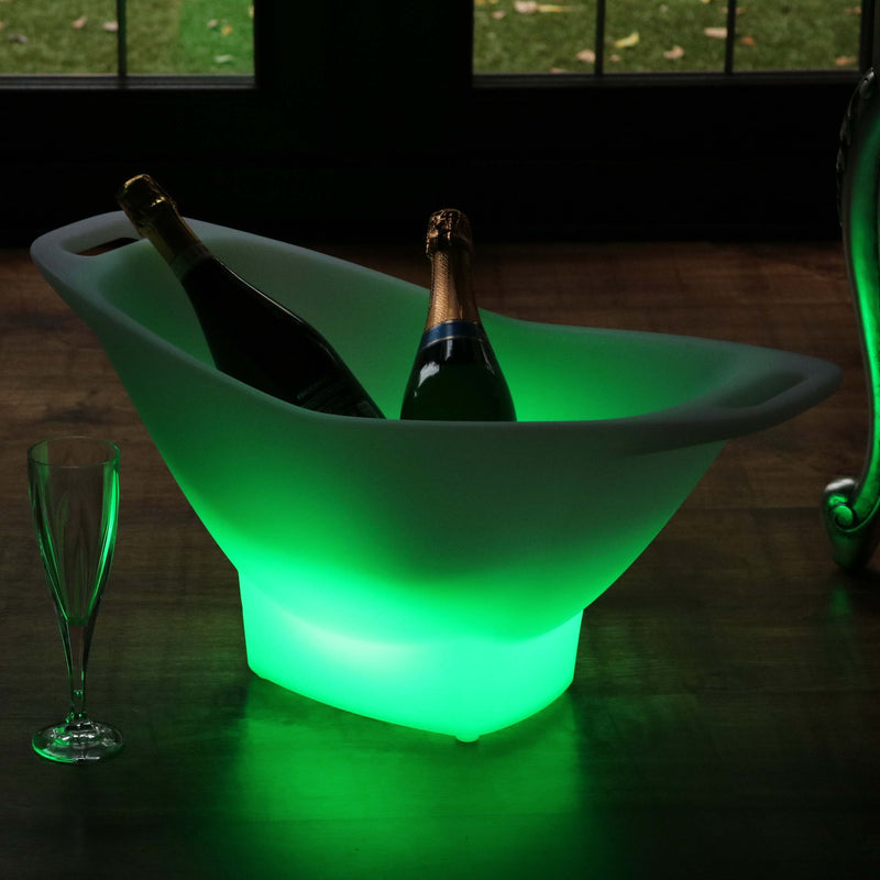 LED-champagne-emmer op afstandsbediening, geen draad, veelkleurig