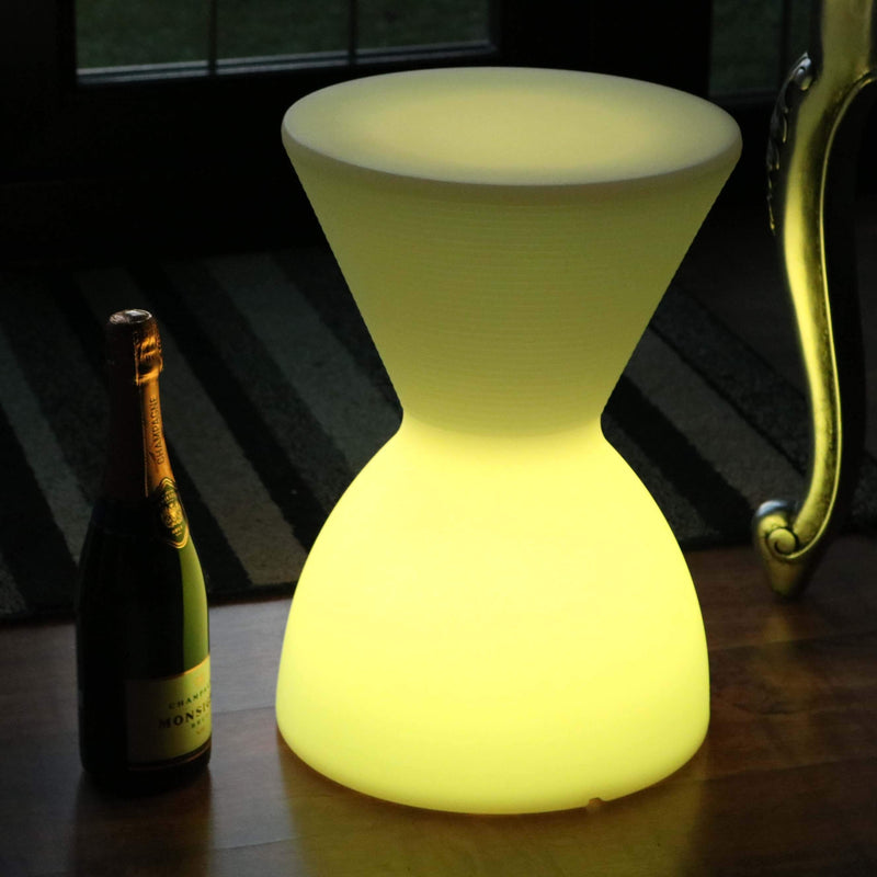Led-drumkruk-zittafel, oplaadbare vloerlamp voor woonkamer, RGB-sensorische sfeerverlichting