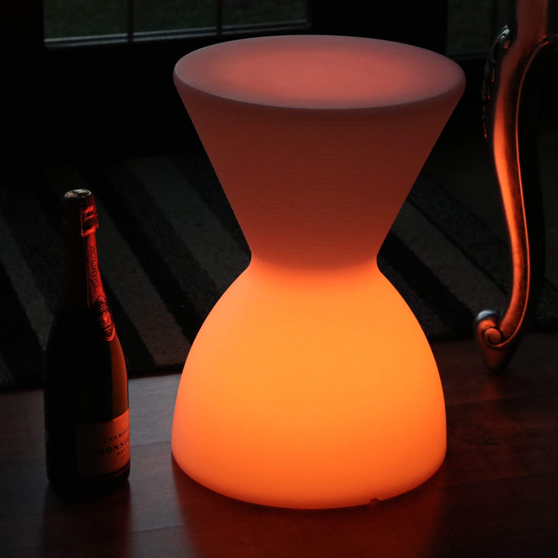 Led-drumkruk-zittafel, oplaadbare vloerlamp voor woonkamer, RGB-sensorische sfeerverlichting