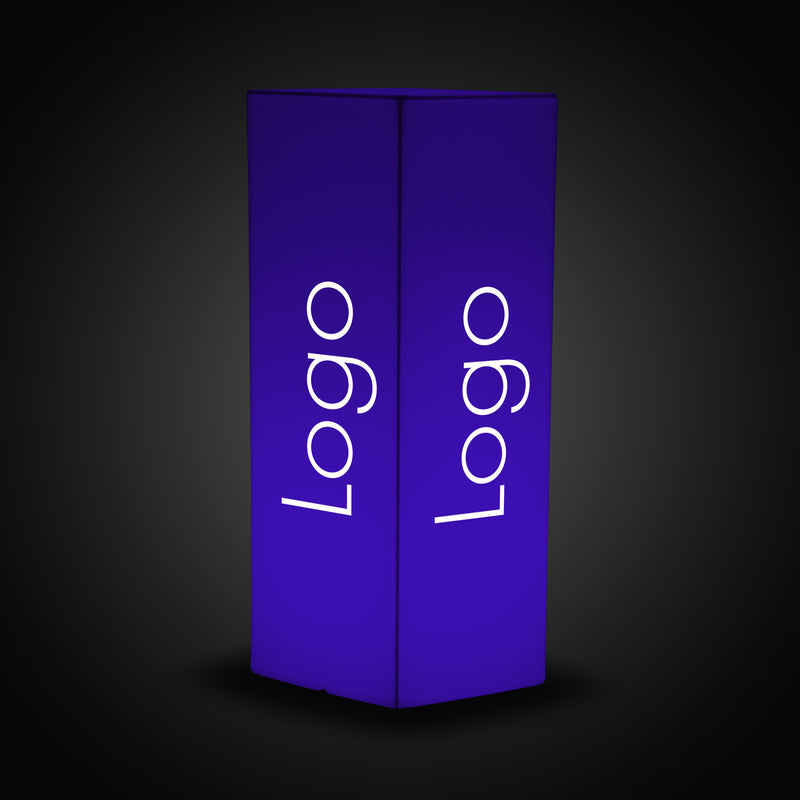 Branded Exhibition Expo Light Box, Outdoor Custom LED Column Plinth Pillar Corporate Event Logo Sign, Tall Frameless Conference Display Signage Cube