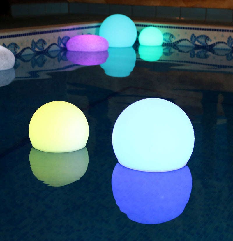 LED-tuinlamp, drijvende ronde LED-lamp zwembad, whirlpool, vijver 20cm